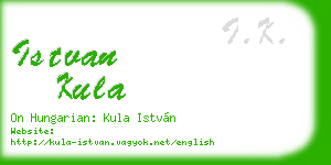 istvan kula business card